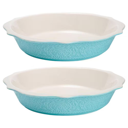 Round ceramic pie pan - in.,